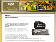 Tablet Screenshot of forevermonuments.com